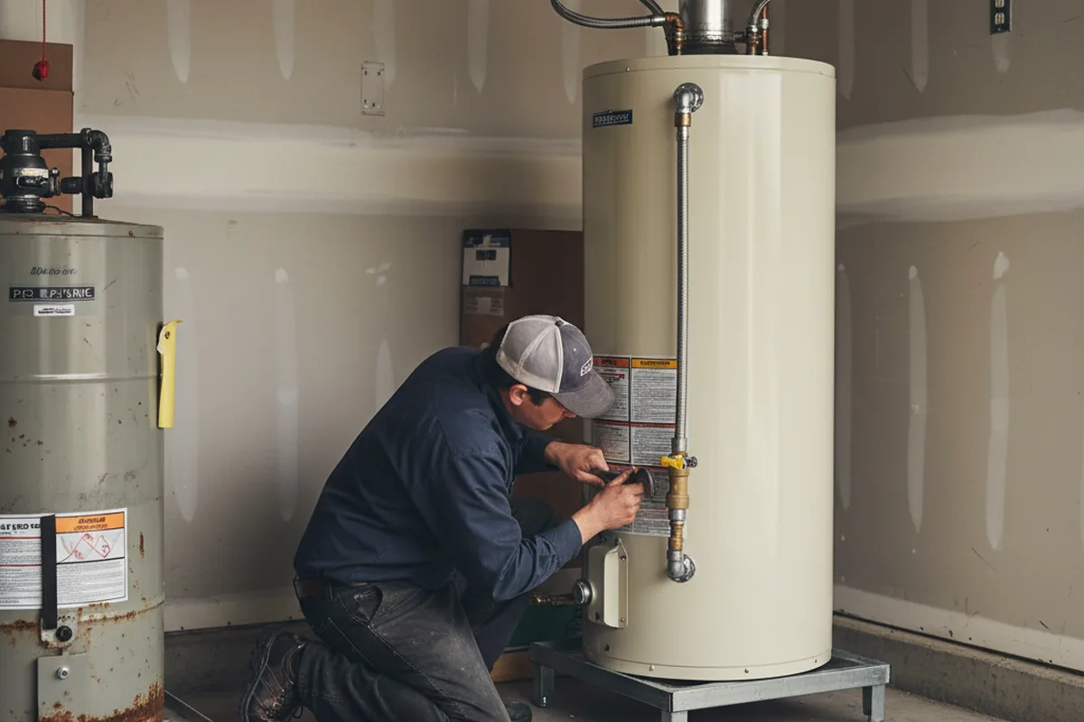 Water heater and shutoff valve replacement in West Springfield