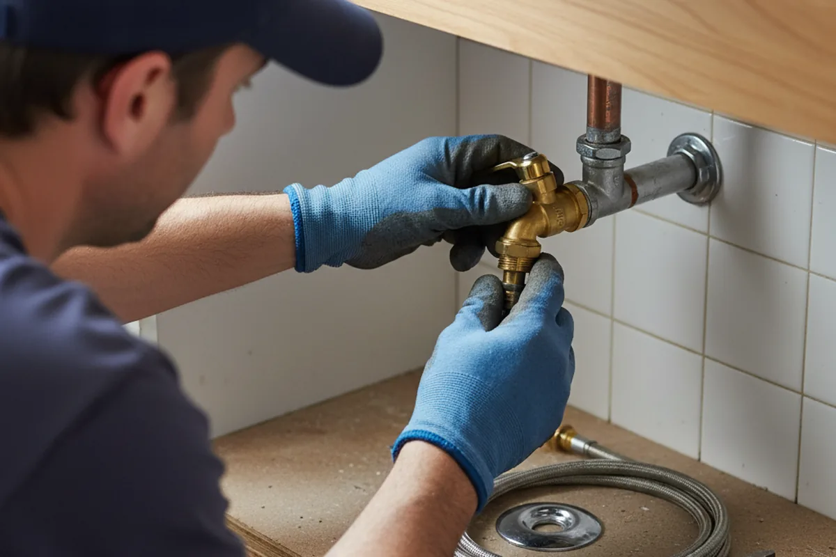 Shutoff valve and fitting work during Faucet and Fixture Repair in West Springfield